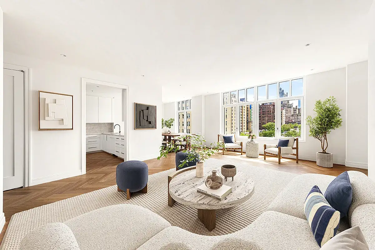 Bright living room in a luxury apartment