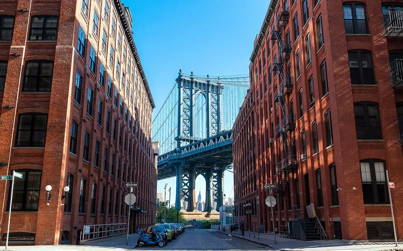 Brooklyn waterfront and the Manhattan Bridge